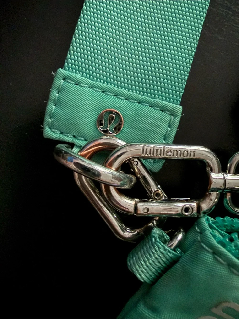 Lululemon green wristlet and coin purse set. Light wear
